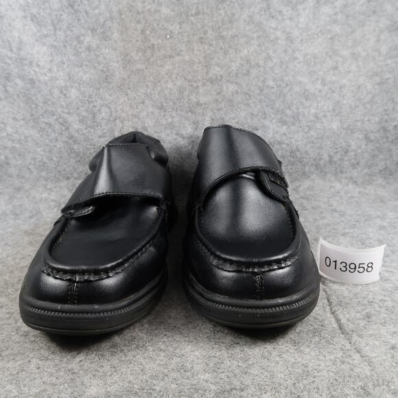 Earth Spirit Shoes Mens 9W Monk Strap Oxfords Comfort Black Leather Hook N Loop main image 5